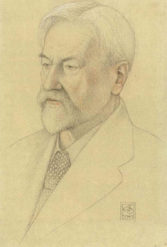 Joseph E.Southall Study for Portrait of Henry W Nevinson LLD.LittD